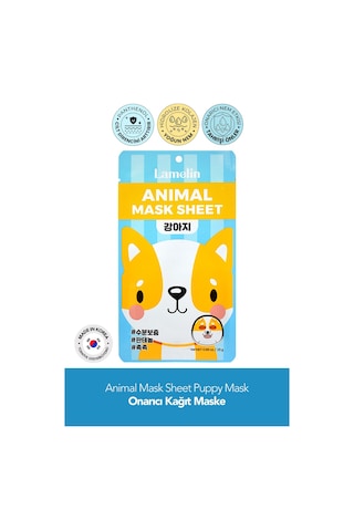 Lamelin Köpek Desenli Eğlenceli, Onarıcı Kağıt Maske Lamelin Animal Mask Puppy