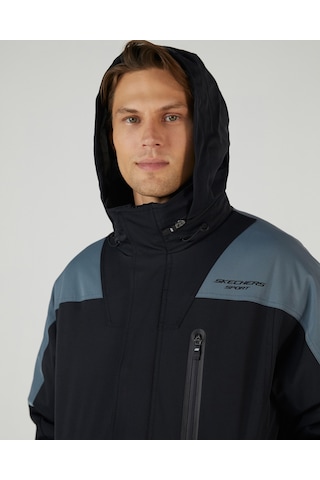 Skechers M Outerwear Padded Jacket Erkek Siyah Mont S242035-001 Siyah