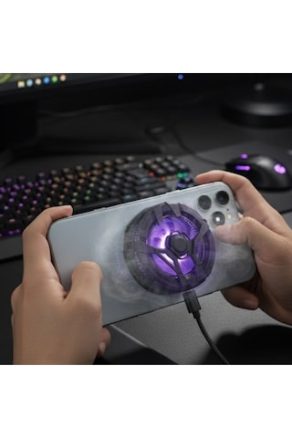 Mercansa Manyetik Telefon Ve Tablet Soğutucu - Güçlü Sessiz Fanlı, Hızlı Isı Dağıtıcı Mobil Cihaz Soğutma Aparatı S25 Radiator Renkli