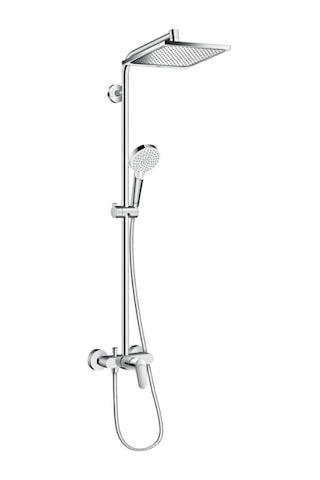 Hansgrohe Crometta E Duş Kolonu 240 1 Jet, Tek Kollu Batarya İle Krom Krom