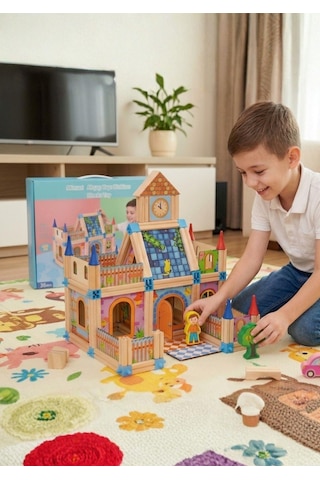 1:50 Ölçekli Montana Evi Mimarisi Taş- Seramik Maket Ev 3502
