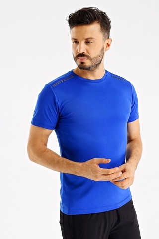 Uhlsport Erkek Günlük T-shirt Kevin M 3202110 Lacivert Siyah