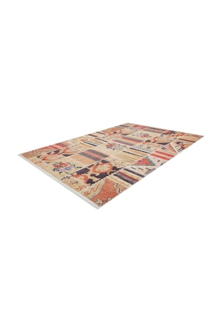Piksel Halı Turuncu Patchwork Desen Dijital Baskı Halı Çok Renkli