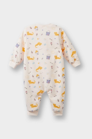 Defacto Kız Bebek Yenidoğan Desenli Fermuarlı Penye Uzun Kollu Tulum F2189a525aupn344 Pembe