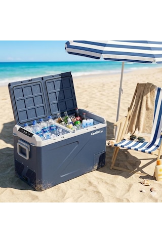 Clk80d 12/24v 220volt 82,5 Litre Çift Bölmeli Kompresörlü Outdoor Oto Buzdolabı/dondurucu