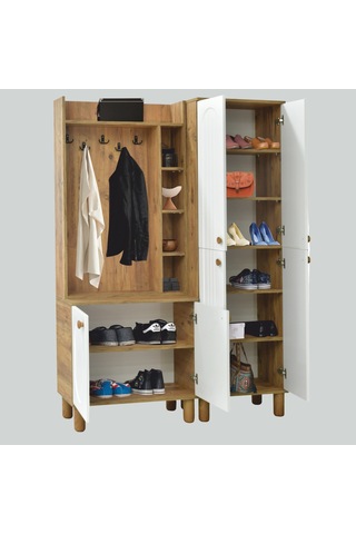 Lidya Portmanto Takımı - Atlantik Çam - Beyaz Atlantik Çam - Beyaz