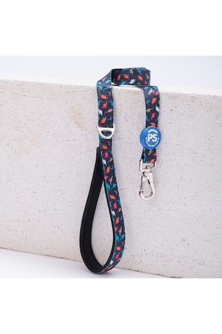 Dino Leash Kedi Köpek Sevk & Gezdirme Kayışı Köpek Uzatma Tasması-1,5cm Lacivert