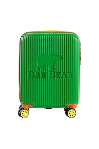 Bad Bear Logo Suitcase 23.01.80.003y Yeşil Kabin Küçük Boy Tekerlekli Abs Valiz 40 Lt. Yeşil