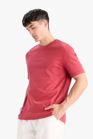 Defacto Regular Fit Bisiklet Yaka Basic Düz Kısa Kollu Tişört E7961ax25aubr238 Bordo