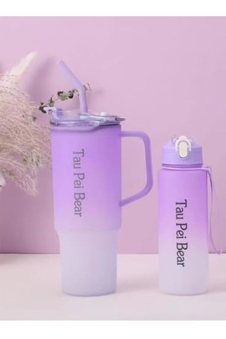 Matara Seti, Mor, 1500 Ml + 900 Ml, 2 Adet, Pipetli Ve Kapaklı Mor Diğer