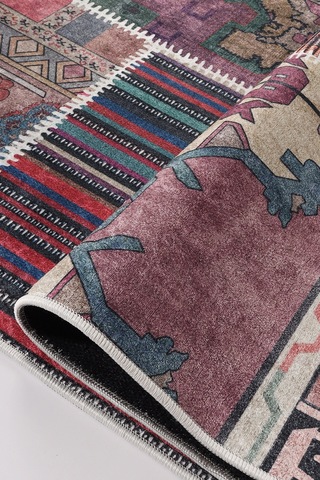 Blghome Patchwork Modern Halı Dekoratif Kilim Pudra