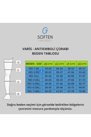 Ameliyat Çorabı Diz Üstü Antı-emboli Çorabı 1 Çift