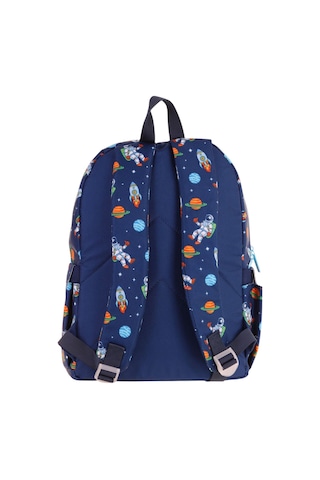 Kaukko Kids Üç Gözlü Erkek Çocuk Okul Sırt Çantası Roket Detaylı - L5260 Lacivert