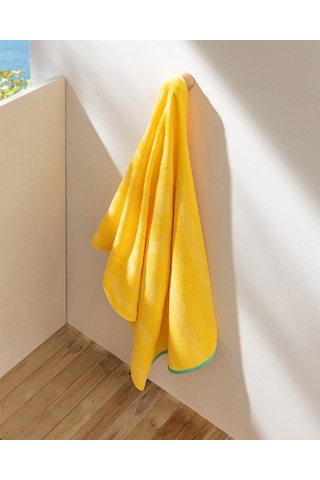 Madame Coco Julien %100 Pamuk Plaj Havlusu - Sarı - 70x150 Cm 8684427310793 Çok Renkli