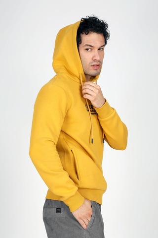 Lee Cooper Faust Erkek Kapüşonlu Sweatshirt Hardal-20416-hardal Hardal