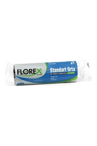 Florex Standart Orta Boy Çöp Torbası 50 Adet Siyah 55 x 60 CM