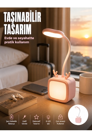 Tasarımlı Edilebilir Led Gece Lambası Çok Renkli
