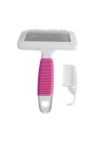 Markapet Temizleme Aparatlı Kedi Köpek Tarağı 12 Cm-15 Cm Large Pembe