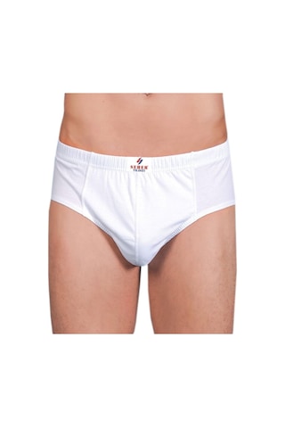 Seher Yıldızı 6 Adet Erkek Slip Külot Beyaz % 100 Pamuk Fırsat Ürünü 0005 (550068245) Beyaz
