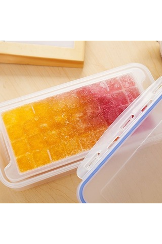 Small Square Ice Mold Trays Multi-layer Mold With Cover Ice Storage Box, 5 Layers Diğer