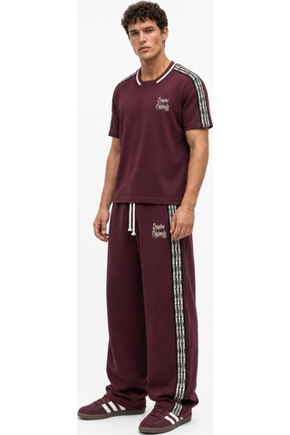 Respire Erkek Originals Şerit Detaylı Regular Fit Eşofman Takımı Bordo