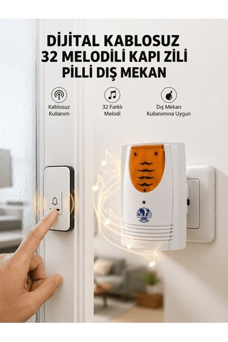 Kablosuz Kapı Zili Düzenli Ve Konforlu Yaşam Alanları İçin Yeni N