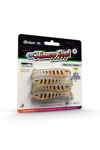 Ulti Baits Minnow Shad Silikon Balık 70mm 1,6gr 4 Adet, Ub-c11
