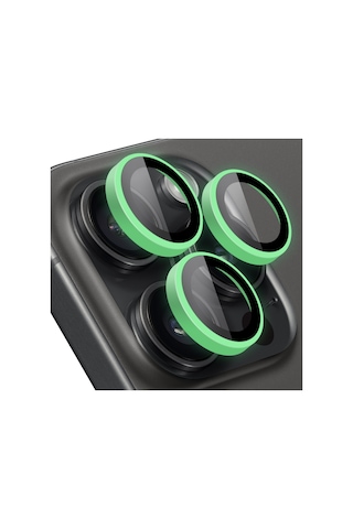 Buff Iphone Uyumlu 14 Pro Max / 14 Pro Uyumlu Neon Metal Lens Koruyucu Yeşil