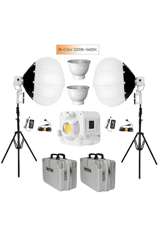 Yongnuo Ynlux100 Led Işık 2'li Lantern Softbox Set Beyaz Kasa