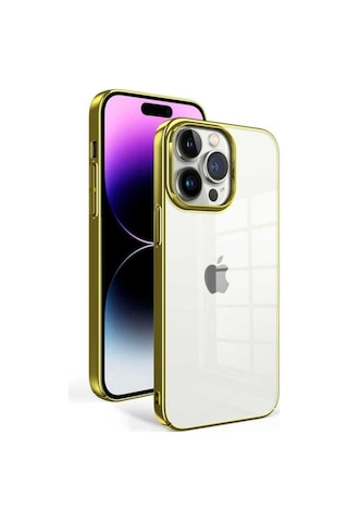 Apple Uyumlu iPhone 14 Pro Max Kılıf Zore Sun Kapak Gold