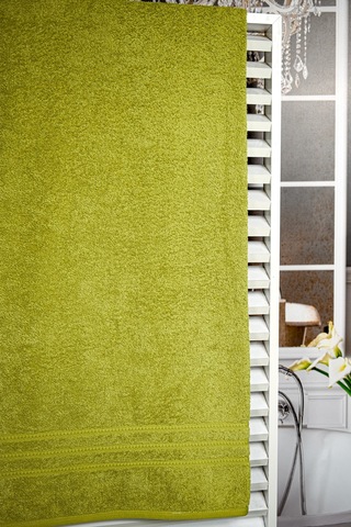 Menderes Home Cotton Collection Bukle Banyo Havlusu Bordürlü Yeşil