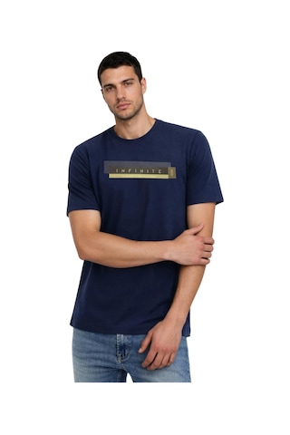 Arma Ar-ma Erkek Bisiklet Yaka Tişört Yazi Baskili Örme Kumaş Regular Fit %47 Modal %47 Pamuk %6 Likra 30/1 Penye Modal Full Likra Süprem Y31344473202 Lacivert-l1