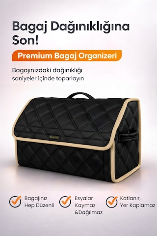 Bagaj Çantası Oto Bagaj Organizer Çift Kat Deri Su Geçirmez Kaymaz Katlanır Araç Düzenleyici - Dct6 Stiloto