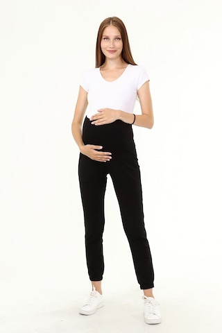 Luvmabelly Myra8090 - Siyah Hamile Jogger Eşofman