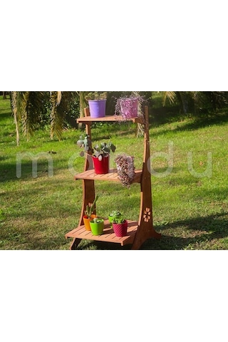 “Mandu” Ahşap Saksı Rafı