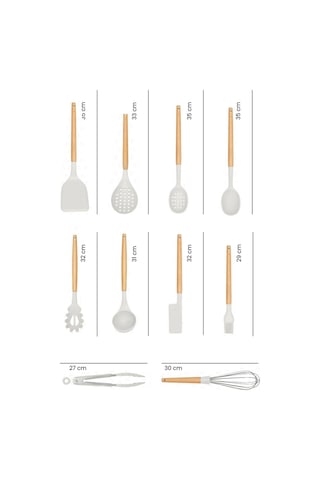 Valletta VLT1180 Matis 11 Parça Standlı Mutfak Servis Seti - Beyaz