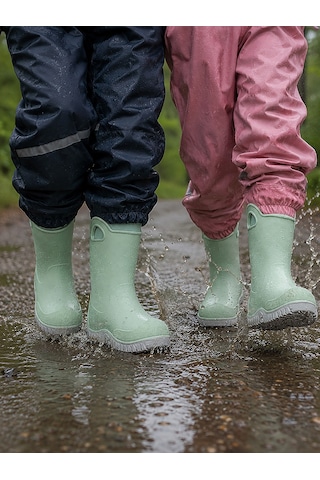Deno Kids Denokids Erkek Çocuk Haki Renk Su Geçirmez Yağmur Botu 24-33 N Çok Renkli