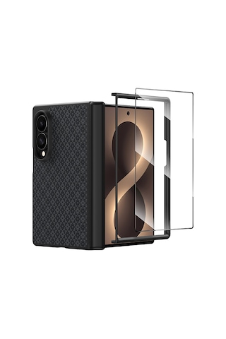 Galaxy Z Fold 8 Benks Armorpro Armorgrid Grand Combo Üçlü Aksesuar Seti Karbon Kapak + Film Siyah