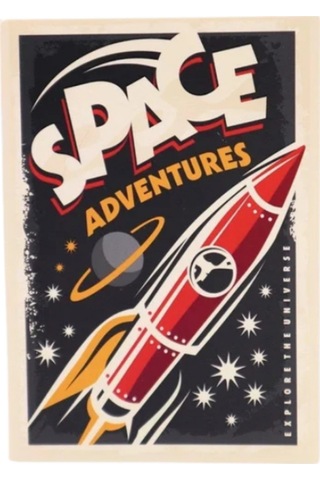 Space Adventure Laklı Çizgisiz Defter 32 Yaprak Çok Renkli