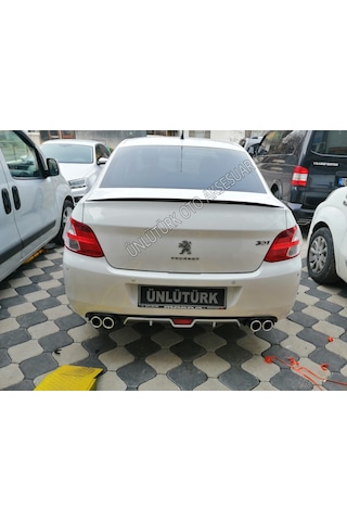 OtoÇizgi Peugeot 301 Bagaj Üstü Spoiler - Spoiler PARLAK SİYAH - BEYAZ OtoÇizgi