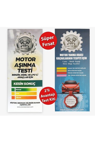 Cs Motor Test Aşınma Ve Conta Kaçak Testi- Avantajlı 2'li Paket