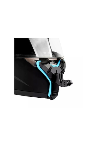 Sony Aksiyon Kamera Uyumlu Kask Çene Bağlantı Kayışı Mavi