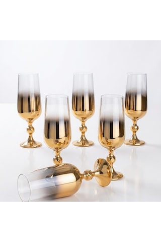 Titanyum Gold Kahve Yanı Su Bardak 180 Cc Altın
