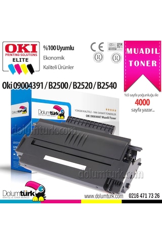 Oki B2520 Uyumlu Toner / Oki 09004391 Uyumlu Toner