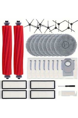 Motion003 Roborock 32 Adet Q Revo P10 Robot Süpürge Aksesuar Seti 2 Ana Fırça 4 Hepa Filtre