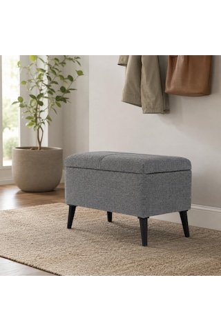 Co Art Home Sandıklı Keten Kumaş Puf / 60 X 45 X 40 / Diğer