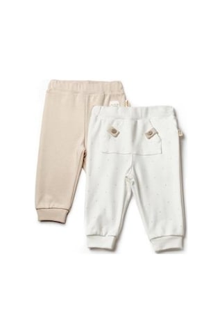 Bebek 2'li Pantolon %100 Organik Pamuk, Bebek-yenidoğan Serisi - Csy8105 Ekru