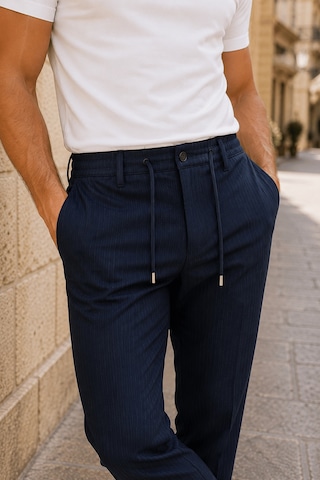 Danger Erkek Comfort Fit Lacivert Çizgili Jogger Pantolon Esnek Kumaş 0247dngr