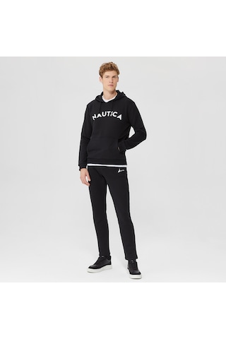Nautica Erkek Siyah Standart Fit Sweatshirt Baskılı Ke37604t Siyah