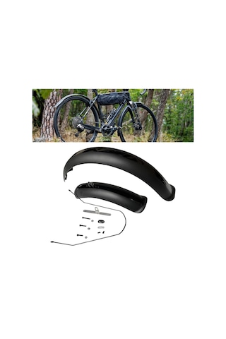 Suntek Bisiklet Çamurluk Ön Arka Set Dağ Bisikleti Için 26 Siyah